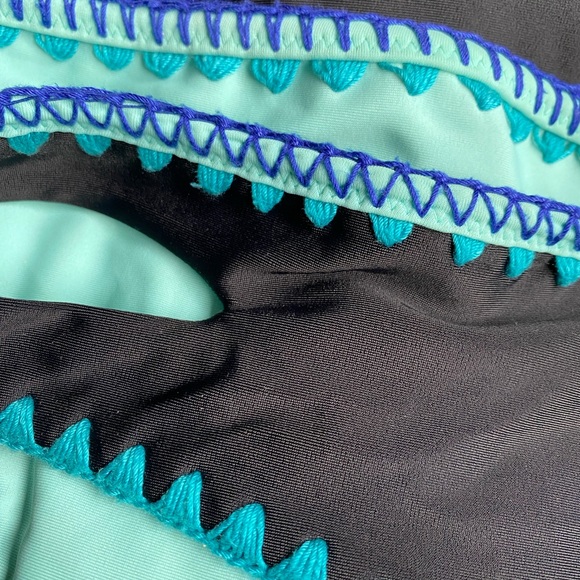 Jessica Simpson Swim Woodstock Whipstitch Bikini Large - Picture 5 of 5